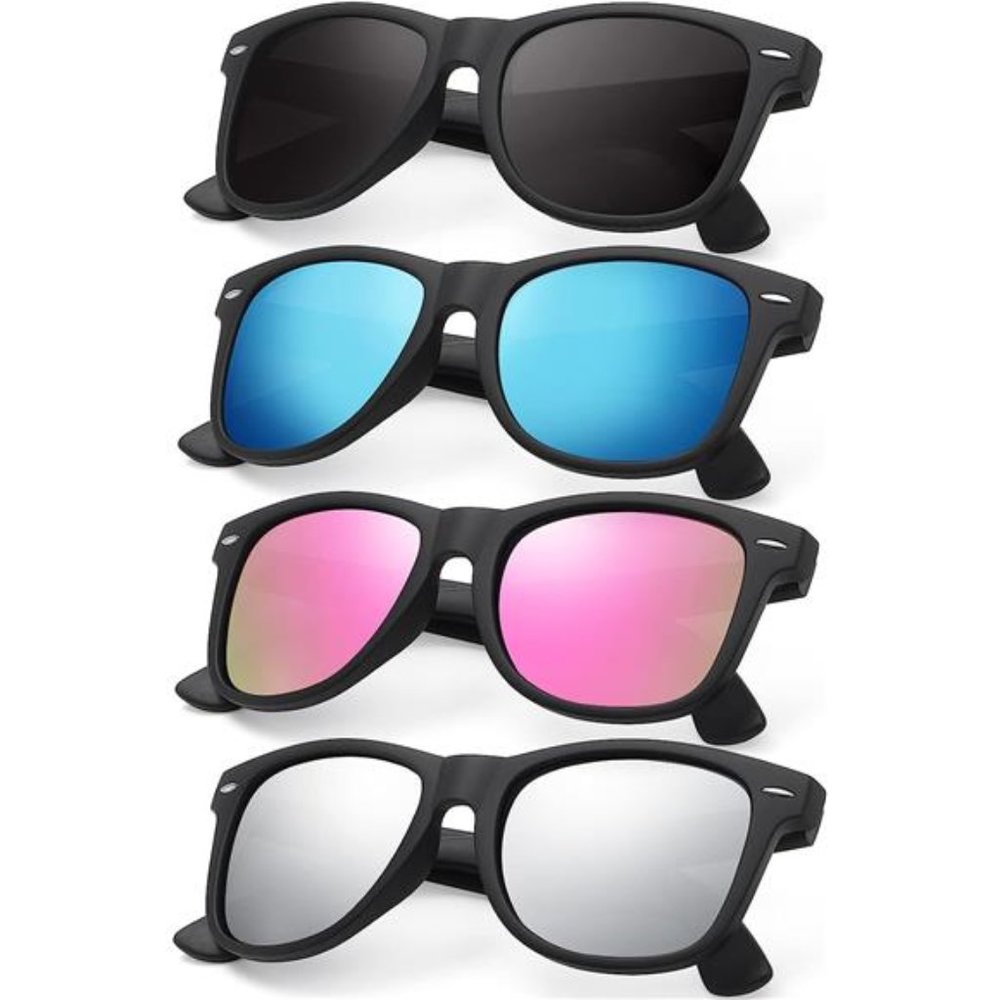 4 Pack Polarized Sunglasses Womens Men Fashion UV Blocking UV400 Protection